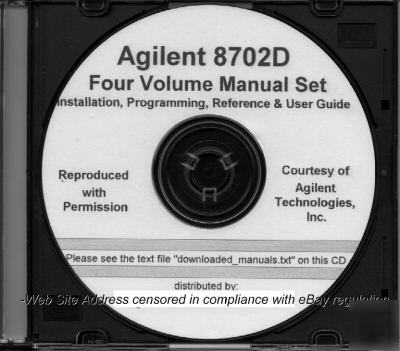 Agilent hp 8702D installation guide manual + three more