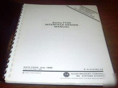 Allen bradley 7100 cnc - interface design manual