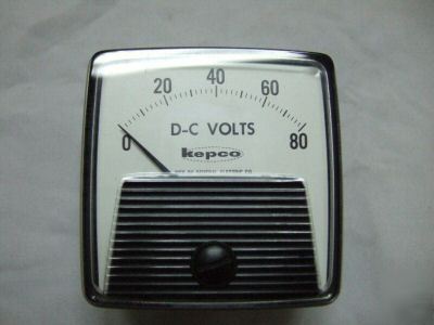 Ge kepco d-c volts 0-80 dc voltmeter panel meter dw-91