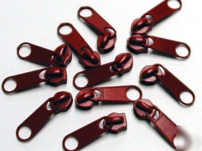 #5 nylon coil zipper sliders long (519) dark red 200PCS