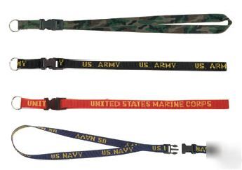 Military usmc army navy camo lanyard neckstrap keychain