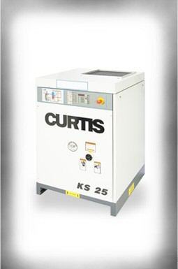 Curtis 20 hp rotary screw air compressor w/ enclosure