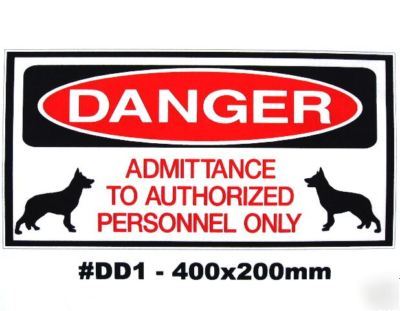 #DD1- danger dog warning security safety corflute sign