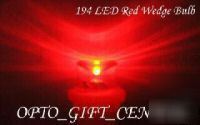 50PCS 194/168 led red inverted leds sidelight bulb f/s