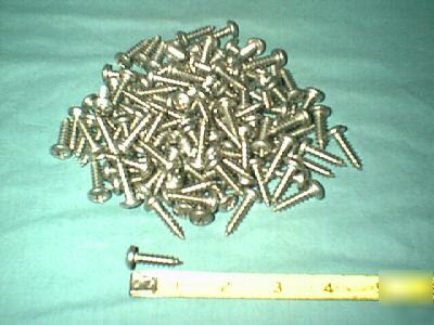 Stainless steel sheet metal screws #14 x 1