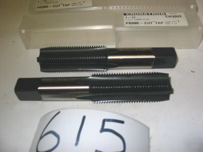 Prime-cut taps (2) 1 -12 4-flt taper plug u.s.a. made