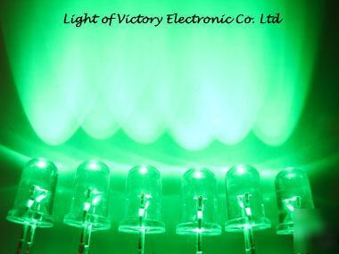 1000NEW brightest 5MM pure green led lamp 25,000MCD f/r