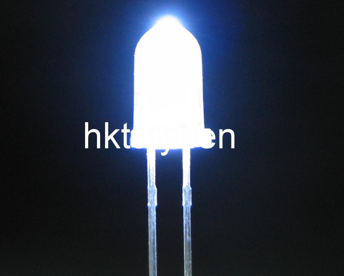 50X white 5MM led 10000MCD bulb lamp free resistors