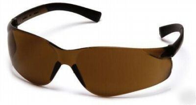 New 3 pyramex ztek brown tint sun & safety glasses