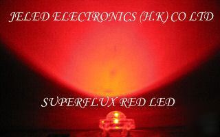 New 50X superflux red 5MM r/h ledlamp 15,000MCD f/r