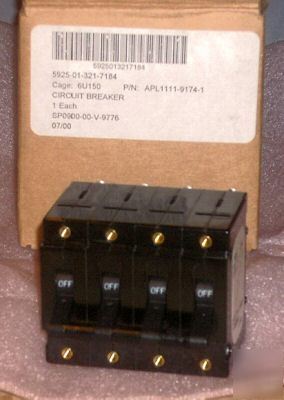 New airpax 4 pole 250V /circuit breaker new 2 each