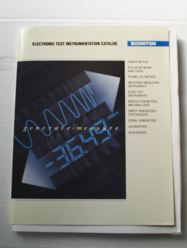 Boonton electronic test instrumentation catalog 1990's