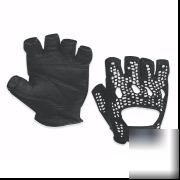 A8113_LIFTER's glove w/cotton mesh-black-lg:GLV1031L