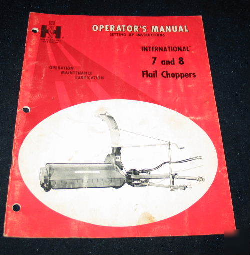 Ih intl harvester 7 8 flail choppers