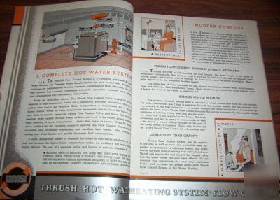 1935 h.a. thrush hot water heating system brochure 