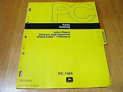 John deere trimmers weed eaters parts manual catalog jd