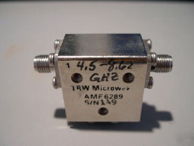 Trw microwave asi coaxial isolator AMF6289 4.5-8.6GHZ