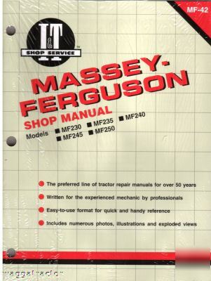 Massey ferguson mf 235 240 250 tractor workshop manual