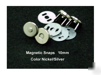 10MM magnetic handbag closures nickel slim 100 MSS10-nl