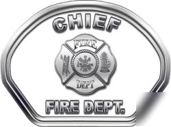 Fire helmet face decal 49 reflective chief white