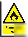 Flammable gas sign-semi rigid-200X250MM(wa-007-re)