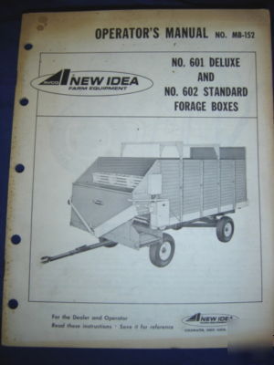 New idea no.601 delu 602 stand forage boxes oper manual