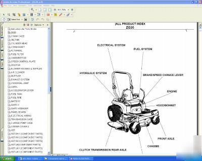Kubota ZG20 tractor parts manual