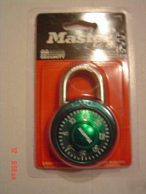 New master lock combination locker padlock green 