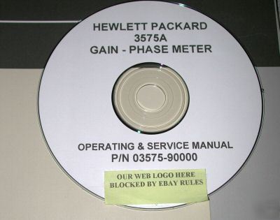 Hp 3575A operating & service manual