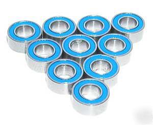 10 ball bearings 3X6 X2.5 mm chrome steel rubber seals