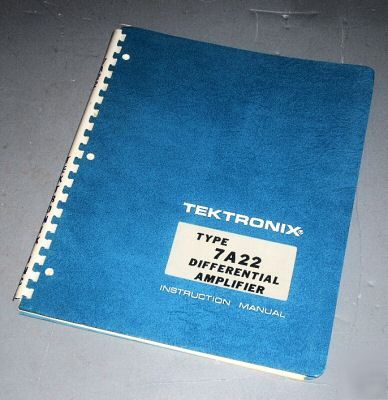 Tektronix 7A22 operation & service manual