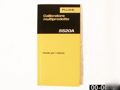 Fluke 5520A guida per l'utente manual italian italiano