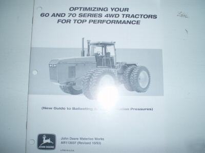 John deere tractors ballast & tire inflation guide