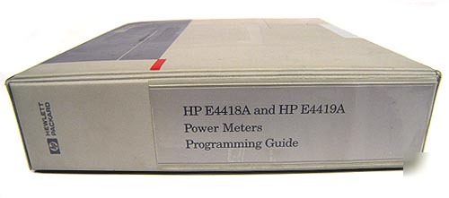 Agilent hp E4418A E4419A power meters programming guide