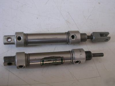 (2) used clippard air cylinders, 1/2