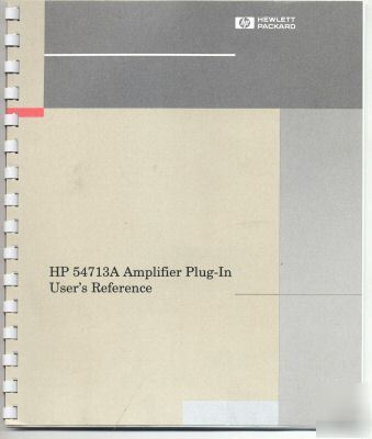 Hp agilent 54713A user reference