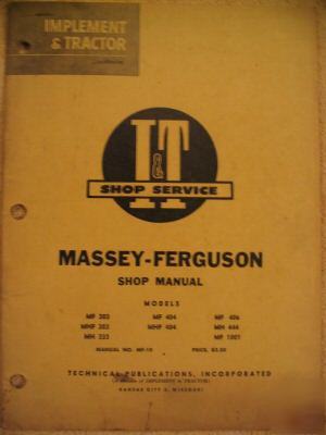 Massey ferguson 303 333 404 406 444 1001 mf mhf manual