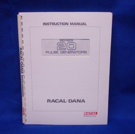 Racal-dana series 20 manual w/schematics