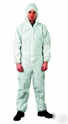 White breathable disposable coverall (xxl)