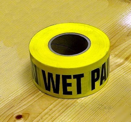Caution wet paint tape: 3INX1000 - lot of 8 rolls
