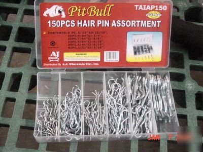 Hair pin assortment 150 pc-plastic case $10