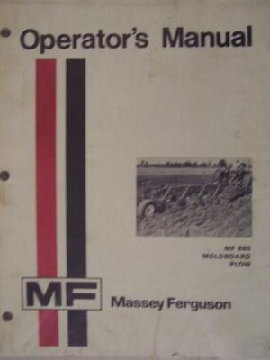 Massey ferguson 880 moldboard plow operator manual