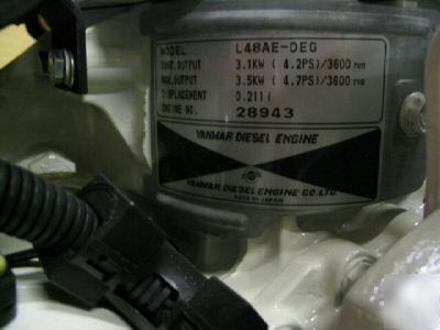 Yanmar diesel generator 24-28 volt dc, 2.2 kw, 