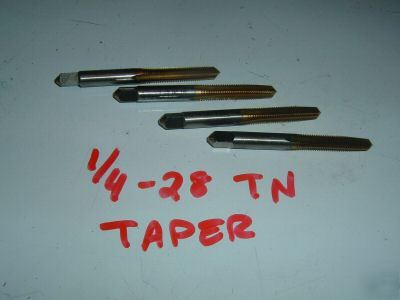 New 4 1/4-28 vermont taper taps hs 4 flute tin