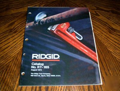 1973 ridgid catalog no. rt-165, tools, threaders, etc.