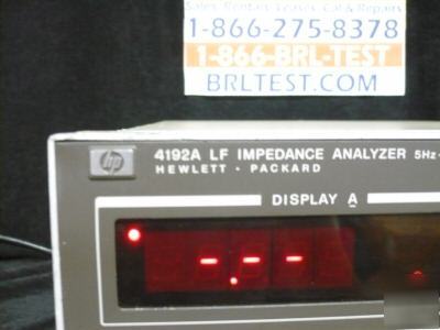 Hp 4192A lf impedance analyzer 5 hz - 13 mhz *warranty