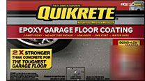 Quikrete epoxy garage floor coating = gray kit = 
