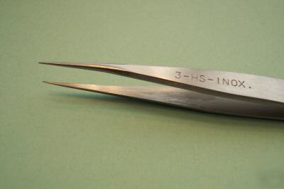 Six tweezers style 3 hardened stainless made in italy