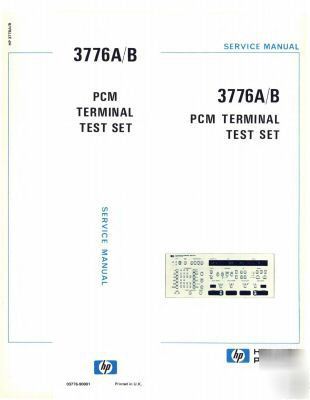 Agilent hp 3776A 3776B operation & service manual