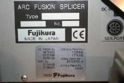 Fujikura fsm-15S fusion splicer